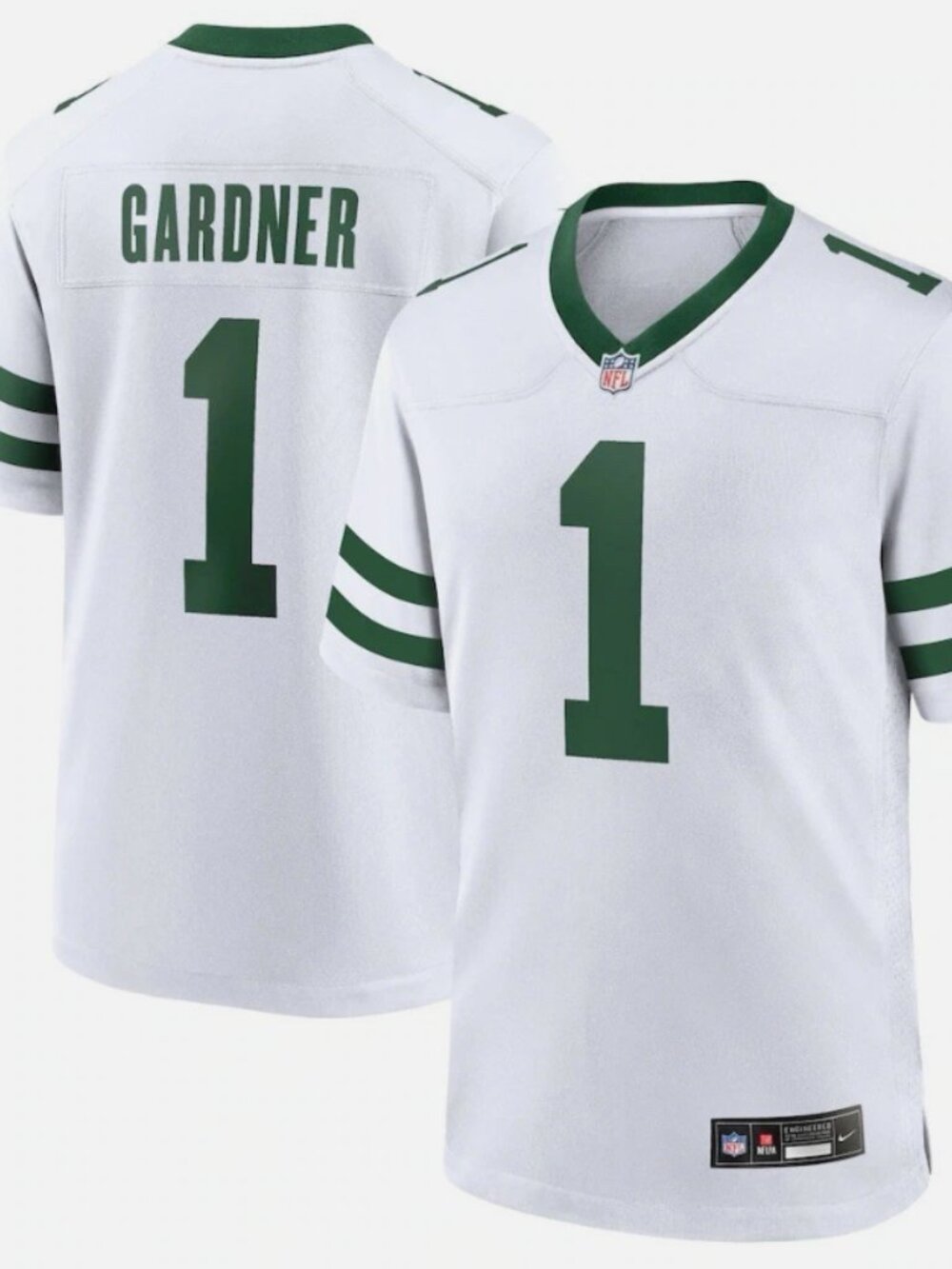 Ahmad Sauce Gardner New York Jets Mens M, XL Nike Game Jersey Legacy Green White